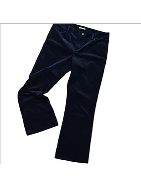 Gianni Bini Black Stretch Corduroy Boot Cut Mid Rise Pant Women's Size 10